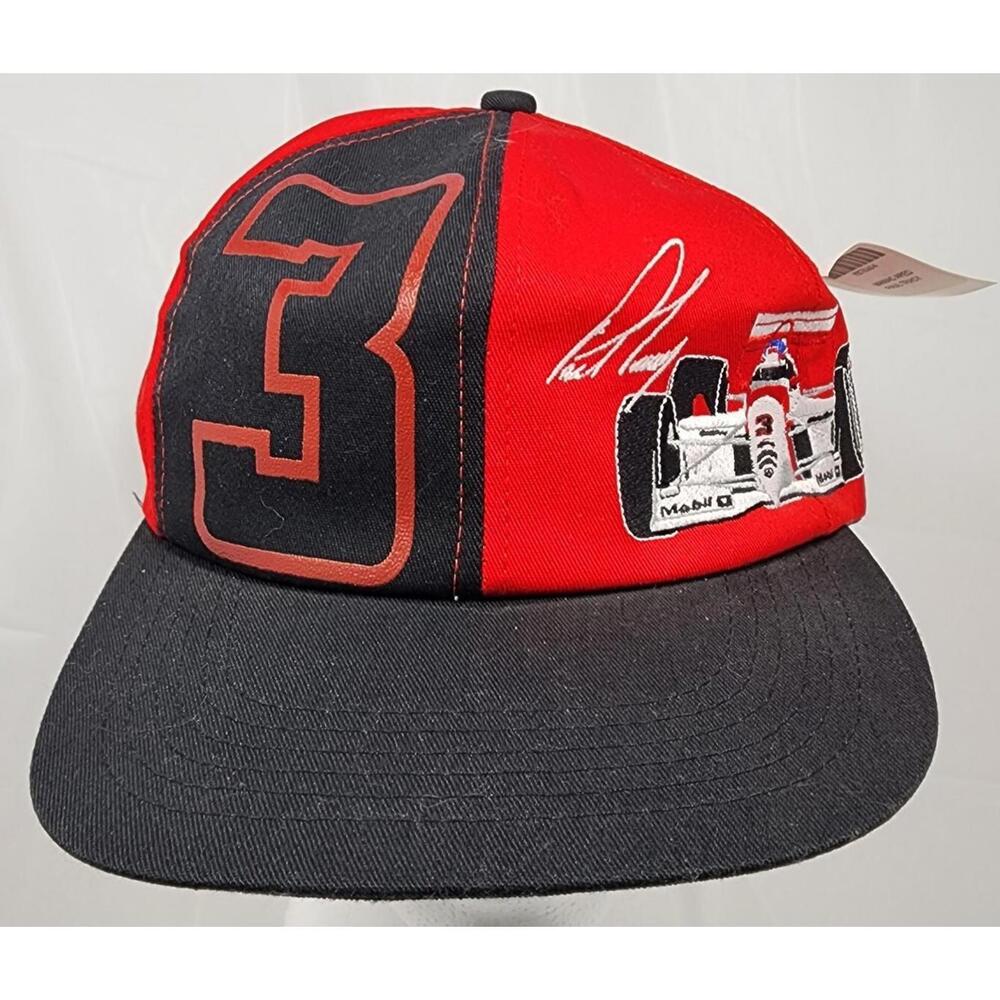Vintage 1990s Paul Tracy #3 Mobil 1 IndyCar Racing Snapback Hat K-Product Signed